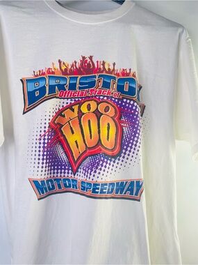Vintage Motor Speedway White Graphic Tee - Two Hoo Design